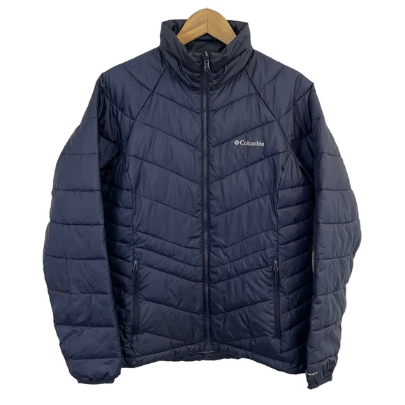 Columbia Jackets & Blazers - Columbia Whirlibird Interchange Puffer Jacket Women’s L Navy Blue Warm Coat EUC